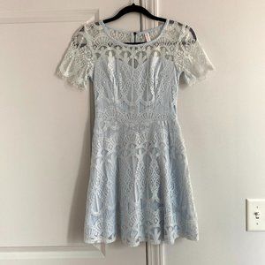 Adorable Baby-Blue Lace Dress